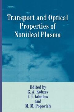 portada transport and optical properties of nonideal plasma (en Inglés)