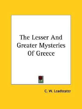 portada the lesser and greater mysteries of greece