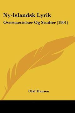 portada ny-islandsk lyrik: oversaettelser og studier (1901) (in English)