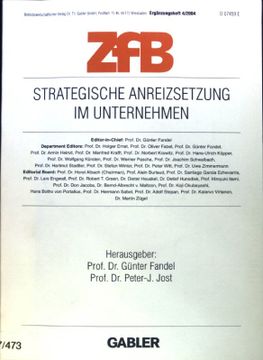 portada Strategische Anreizsetzung im Unternehmen (en Alemán)