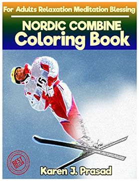 portada Nordic Combine Coloring Book for Adults Relaxation Meditation Blessing: Sketches Coloring Book Grayscale Images 