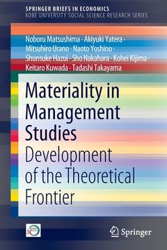 portada Materiality in Management Studies: Development of the Theoretical Frontier (en Inglés)
