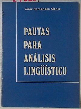 portada Pautas Para Analisis Linguisticos