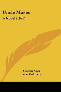 portada uncle moses: a novel (1920) (en Inglés)