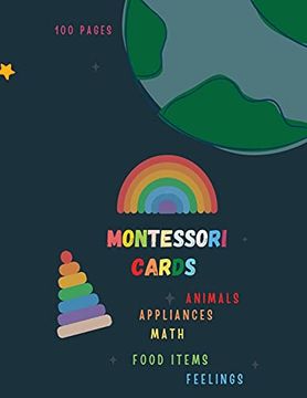portada Montessori Cards: Montessori Activity Book for Preschool and Kindergarten: (Ages 4-7), Full of fun and Cards to Cut. (en Inglés)