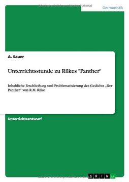 portada Unterrichtsstunde zu Rilkes "Panther" (German Edition)