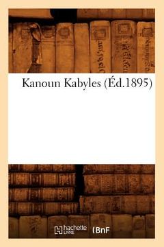 portada Kanoun Kabyles (Éd.1895) (in French)