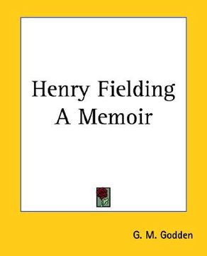 portada henry fielding a memoir (en Inglés)