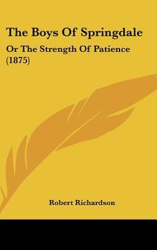 portada the boys of springdale: or the strength of patience (1875) (in English)