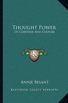 portada thought power: its control and culture (en Inglés)