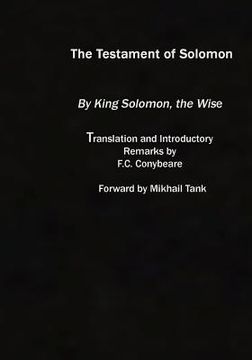 portada the testament of solomon (en Inglés)