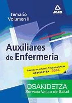 portada Auxiliar de Enfermeria. Temario Volumen ii. Osakidetza (in Spanish)