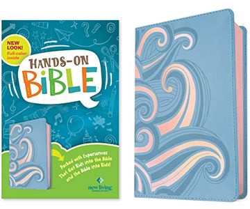 portada Nlt Hands-On Bible, Third Edition (Leatherlike, Periwinkle Pink Waves) (en Inglés)