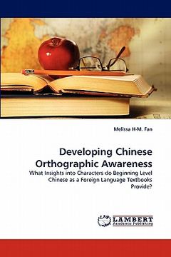 portada developing chinese orthographic awareness (en Inglés)