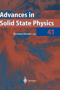 portada advances in solid state physics 41 (in English)