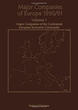 portada Major Companies of Europe 1990/91: Volume 1 Major Companies of the Continental Europe Economic Community