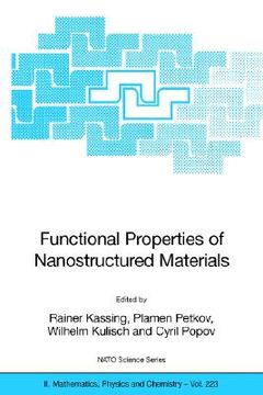 portada functional properties of nanostructured materials (en Inglés)
