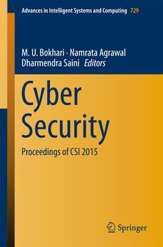 portada Cyber Security: Proceedings of Csi 2015 (en Inglés)
