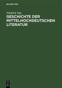 portada Geschichte der Mittelhochdeutschen Literatur (en Alemán)