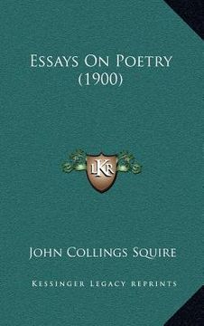 portada essays on poetry (1900)