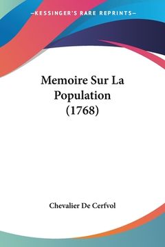 portada Memoire Sur La Population (1768) (en Francés)