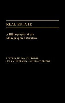 portada real estate: a bibliography of the monographic literature (en Inglés)