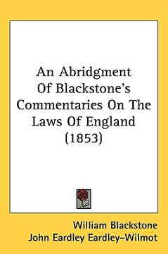 portada an abridgment of blackstone's commentaries on the laws of england (1853) (in English)