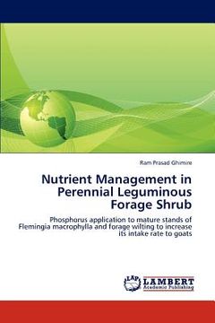 portada nutrient management in perennial leguminous forage shrub (en Inglés)