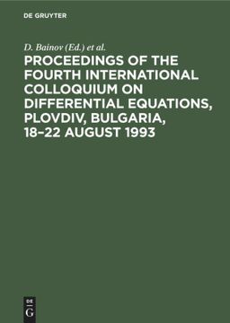 portada Proceedings of the Fourth International Colloquium on Differential Equations, Plovdiv, Bulgaria, 18-22 August 1993 (in English)