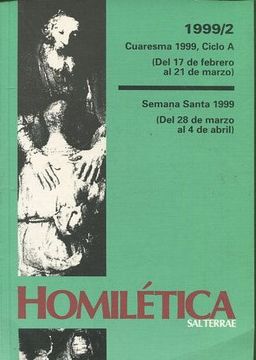 portada HOMILETICA. 1999/2. CUARESMA 1999, Ciclo A. / Semana Santa 1999.