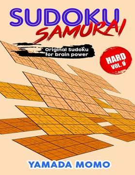portada Sudoku Samurai Hard: Original Sudoku For Brain Power Vol. 9: Include 500 Puzzles Sudoku Samurai Hard Level
