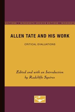 portada Allen Tate and His Work: Critical Evaluations