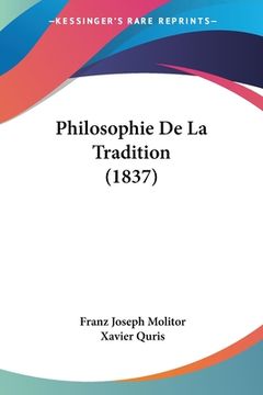 portada Philosophie De La Tradition (1837) (in French)