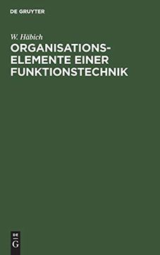 portada Organisationselemente Einer Funktionstechnik (en Alemán)