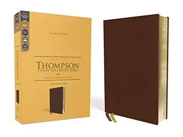 portada Kjv, Thompson Chain-Reference Bible, Genuine Leather, Calfskin, Brown, art Gilded Edges, red Letter, Comfort Print (in English)