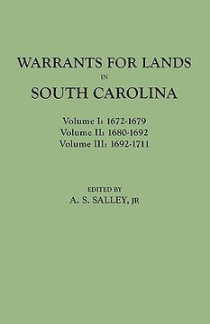 portada warrants for lands in south carolina. volumes i, ii, iii (en Inglés)