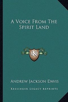portada a voice from the spirit land (en Inglés)