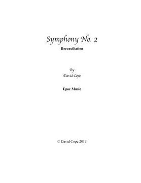 portada Symphony No. 2: Reconciliation (in English)