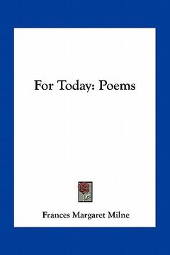 portada for today: poems (en Inglés)