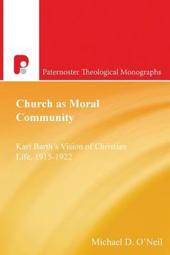 portada Church as Moral Community (en Inglés)