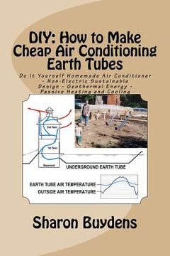 portada Diy: How to Make Cheap air Conditioning Earth Tubes: Do it Yourself Homemade air Conditioner - Non-Electric Sustainable Design - Geothermal Energy - Passive Heating and Cooling (en Inglés)
