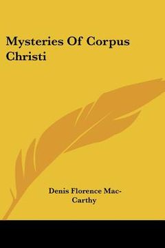 portada mysteries of corpus christi (en Inglés)