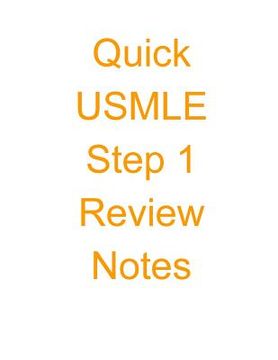 portada Quick USMLE Step 1 Review Notes (en Inglés)