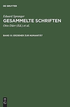 portada Erzieher zur Humanität: Studien zur Vergegenwärtigung Pädagogischer Gestalten und Ideen (in German)