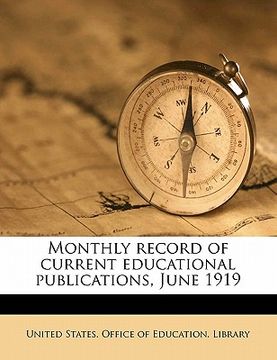 portada monthly record of current educational publications, june 1919 (en Inglés)