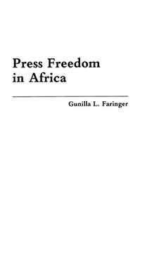 portada Press Freedom in Africa (en Inglés)