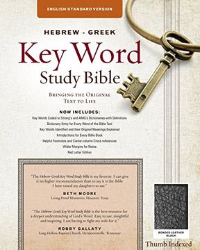 portada The Hebrew-Greek Key Word Study Bible: ESV Edition, Black Bonded Leather Thumb Indexed (Key Word Study Bibles)
