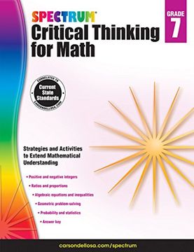 portada Spectrum Critical Thinking for Math, Grade 7 (in English)