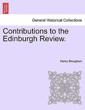 portada contributions to the edinburgh review. (en Inglés)