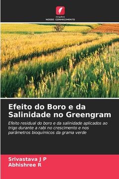 portada Efeito do Boro e da Salinidade no Greengram (en Portugués)